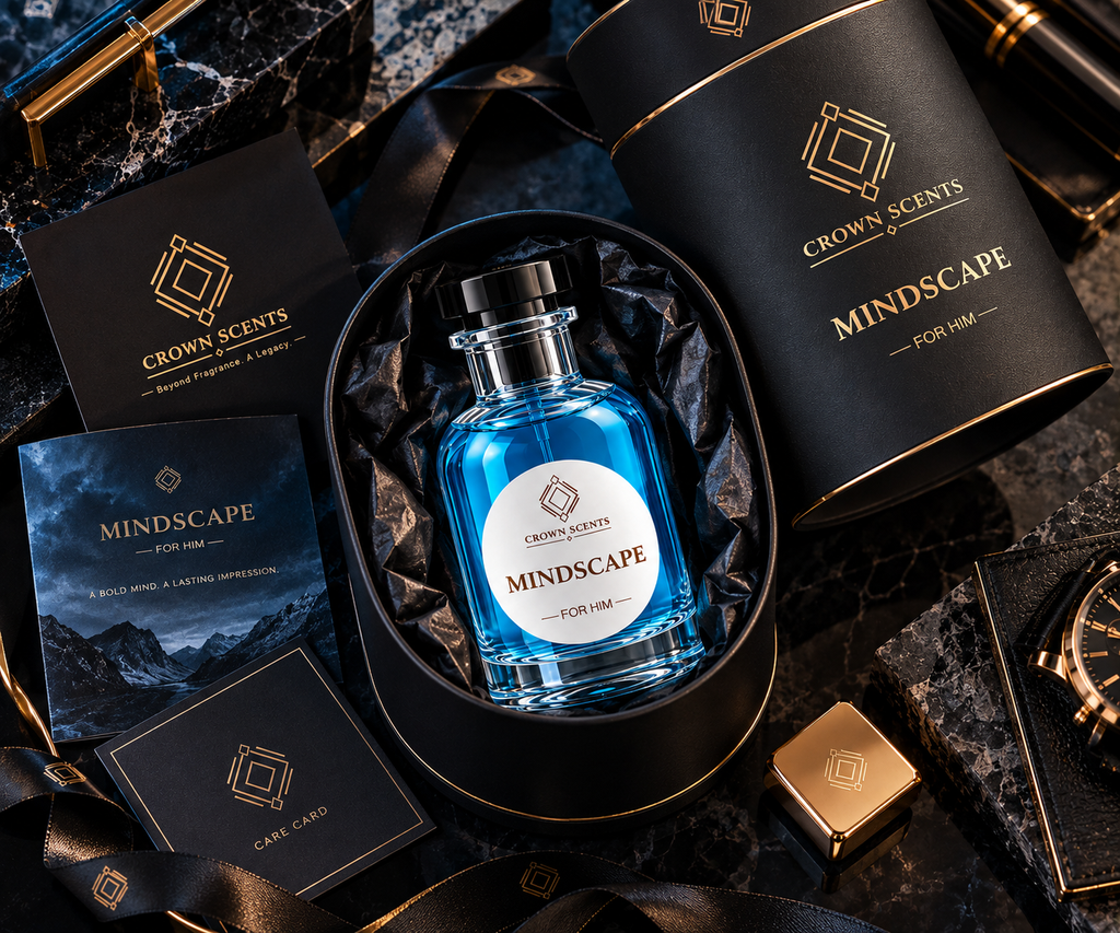 Crown Scents Mindscape Luxury Flat Lay